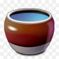 棕色陶瓷水缸素材