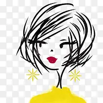 涂鸦线条女孩