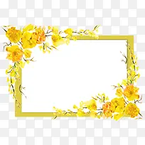 黄色小花边框
