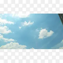 蓝色天空白云户外