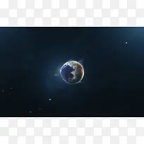 蓝色天空地球壁纸