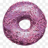 矢量紫甜甜圈