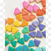 彩虹颜色钻石颜色饼干
