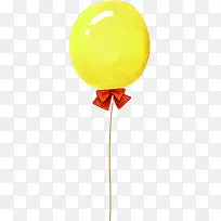 高清手绘黄色气球