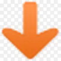 橙色的下箭头符号 icon