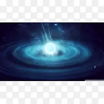 脉冲星星空地球科技感