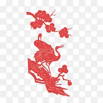 红色的鹤中国风