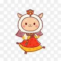 韩服的羊矢量