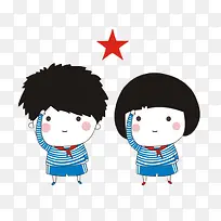 手绘孩子