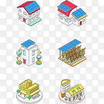 卡通手绘房屋图标
