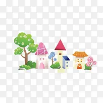 卡通房屋