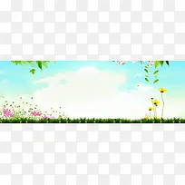 蓝天白云护肤精美banner