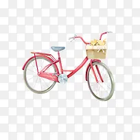 卡通红色小自行车