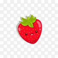 红色草莓卡通表情