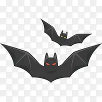 黑色蝙蝠卡通插画