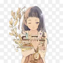 朦胧卡通女孩图片