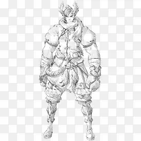 线描手绘人物