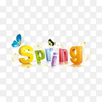 Spring春天英文艺术字