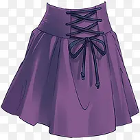 紫色可爱漫画裙子