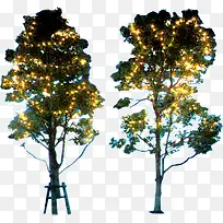 创意灯光光效树木