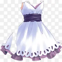 白紫色漫画性感裙子