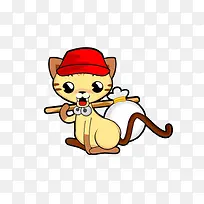 扛着包裹的猫咪