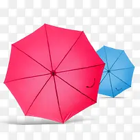 红雨伞和蓝雨伞