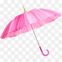 粉红色卡通雨伞效果
