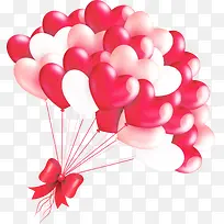 创意手绘浪漫粉红色气球