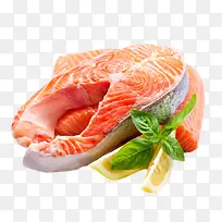 新鲜鱼肉柠檬图片