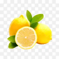 新鲜柠檬绿叶图片