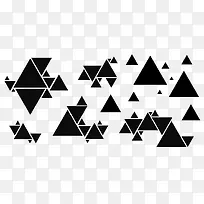 黑色三角形图png素材