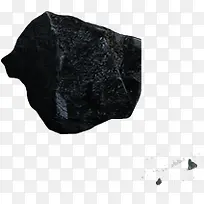 黑色飞舞岩石素材