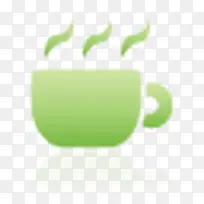 咖啡超级单声道绿色图标