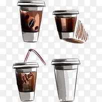 矢量手绘咖啡杯