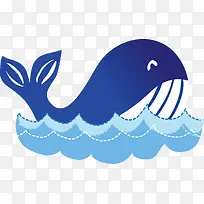 矢量蓝色海豚