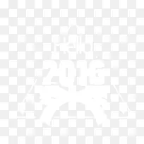 hello2016字体白色蝴蝶结装饰