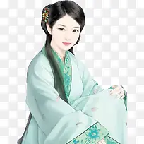 手绘人物素材卡通小人矢量图