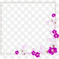 紫色清新花藤边框