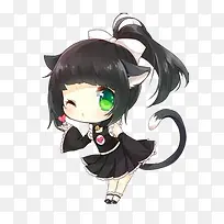 猫女小女孩