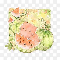 西瓜与小猫咪