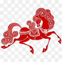 漂亮的红色马