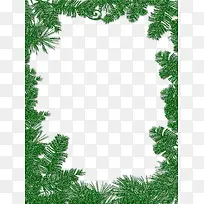 绿色松树圣诞装饰边框