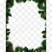 圣诞节绿色松树针背景