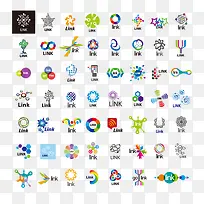 彩色LOGO标志矢量图