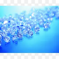 蓝色透明奢华钻石