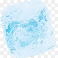 蓝色清爽的冰块夏天