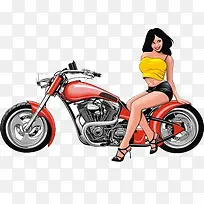 摩托车与女郎