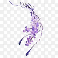 中国风元素古风手绘花朵
