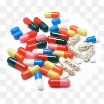 彩色散落胶囊医疗